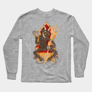 Devil Look Vintage Cartoon Fan Art Design Long Sleeve T-Shirt